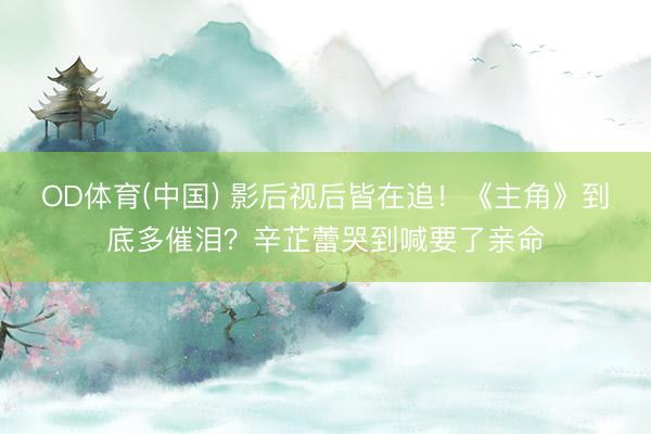 OD体育(中国) 影后视后皆在追！《主角》到底多催泪？辛芷蕾哭到喊要了亲命