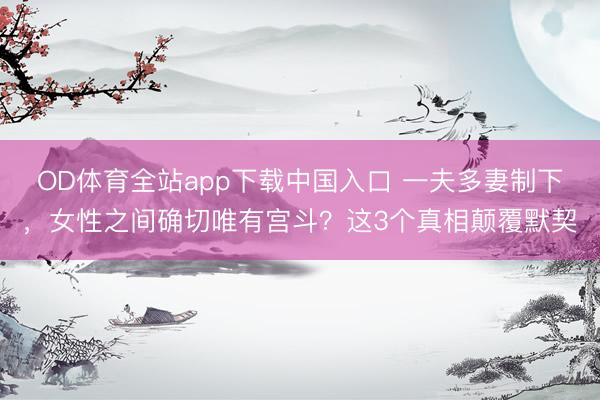 OD体育全站app下载中国入口 一夫多妻制下，女性之间确切唯有宫斗？这3个真相颠覆默契