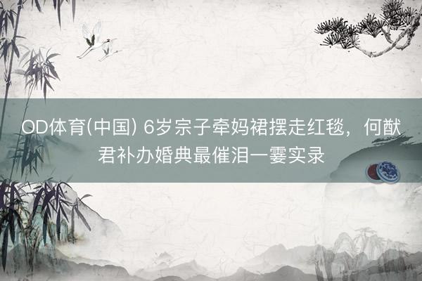 OD体育(中国) 6岁宗子牵妈裙摆走红毯，何猷君补办婚典最催泪一霎实录