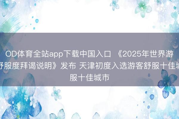 OD体育全站app下载中国入口 《2025年世界游客舒服度拜谒说明》发布 天津初度入选游客舒服十佳城市