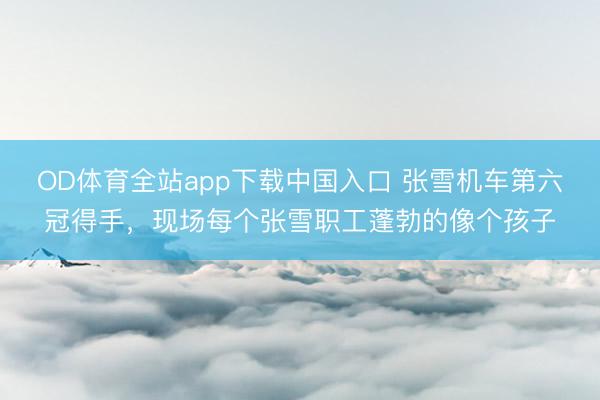 OD体育全站app下载中国入口 张雪机车第六冠得手，现场每个张雪职工蓬勃的像个孩子