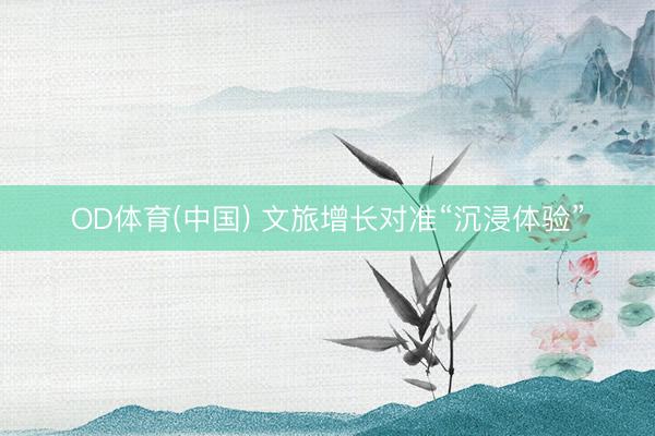 OD体育(中国) 文旅增长对准“沉浸体验”