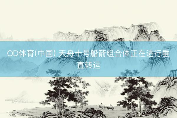 OD体育(中国) 天舟十号船箭组合体正在进行垂直转运