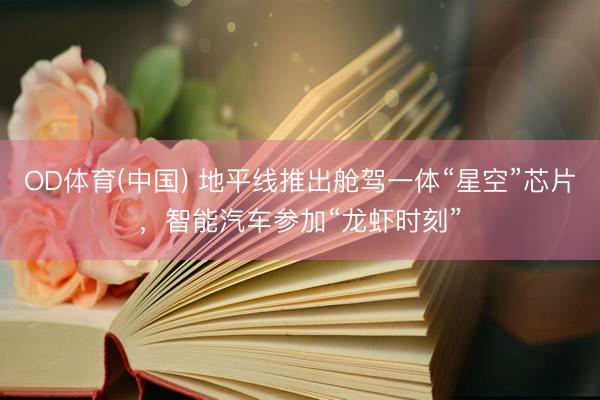OD体育(中国) 地平线推出舱驾一体“星空”芯片，智能汽车参加“龙虾时刻”