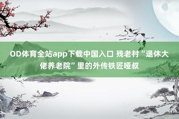 OD体育全站app下载中国入口 残老村“退休大佬养老院”里的外传铁匠哑叔